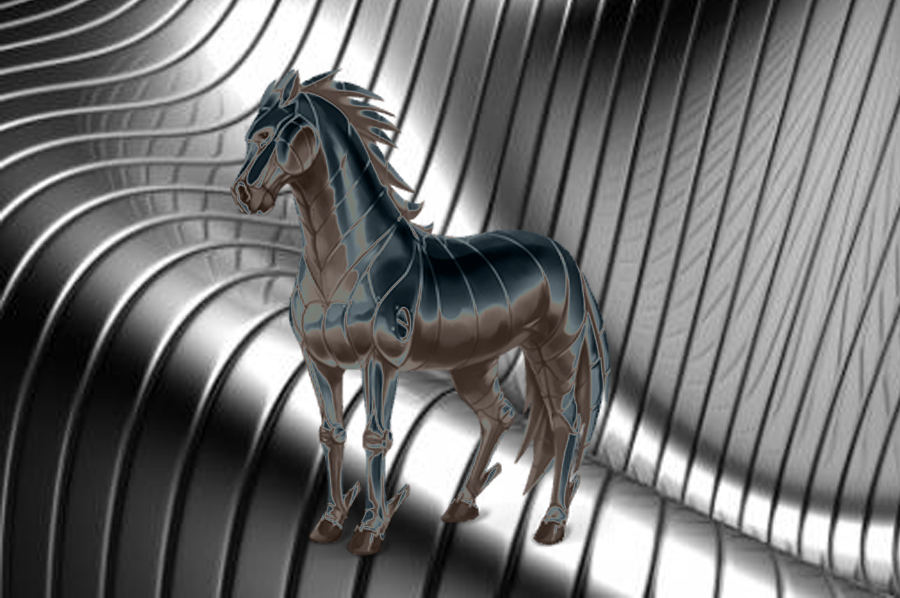 element metaal paard